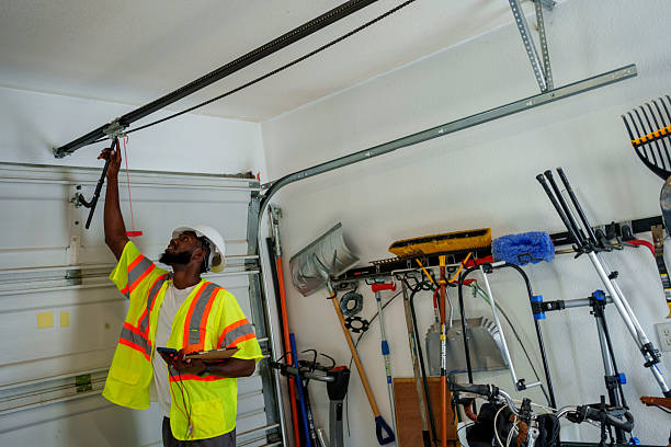 Professional Garage Door Panel Replacement technician working in Russell County County, VA